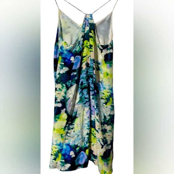 Cynthia Rowley Dress 100% Silk Swing A-Line Pastel Floral Pockets - Picture 7 of 7